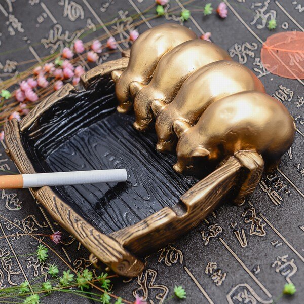 大號煙灰缸創意個性中式復古擺件男朋友爸爸酒吧家居客廳ktv禮品