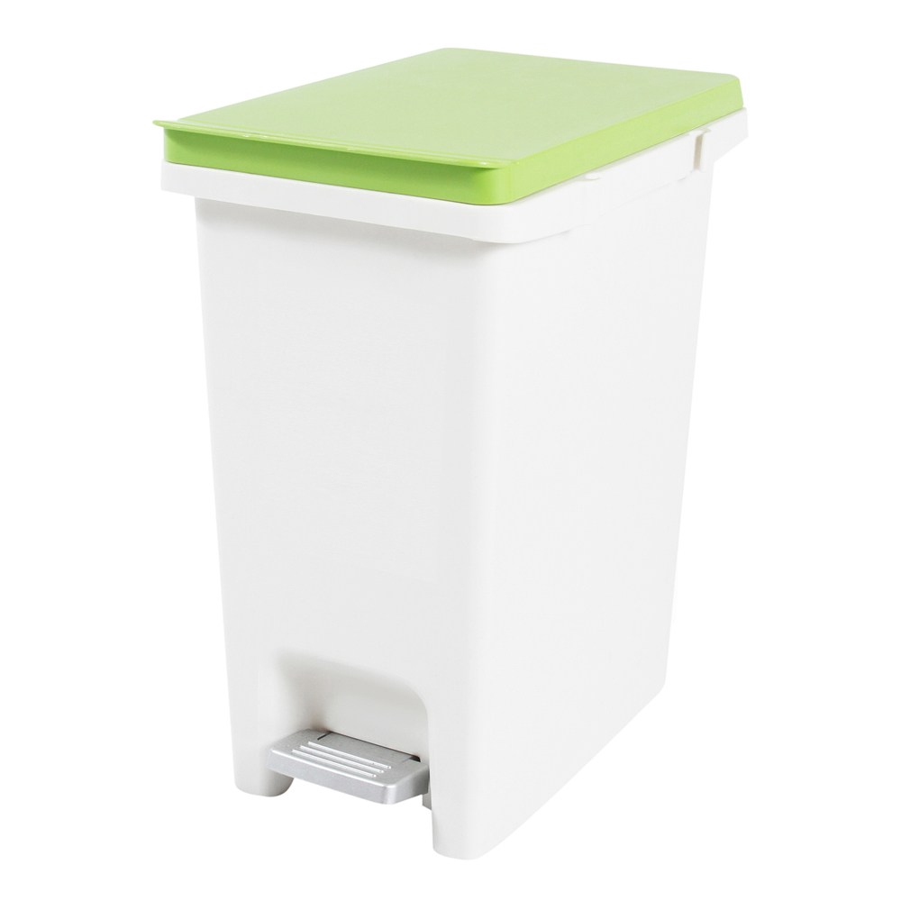 【商品特色】可串聯式設計，輕鬆分類家中回收資源可踩踏，可掀蓋，兩種開蓋方式內有壓條，可固定垃圾袋10L容量，適於一般家庭使用==================凱亞串聯式分類垃圾桶10L-綠01607