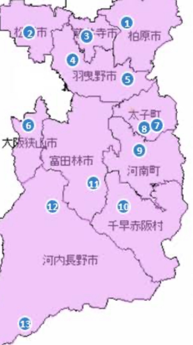 大阪ママ　R.1〜R.7 3月までの南河内『富田林・河内長野・大阪狭山市・松原・羽曳野・南河内郡