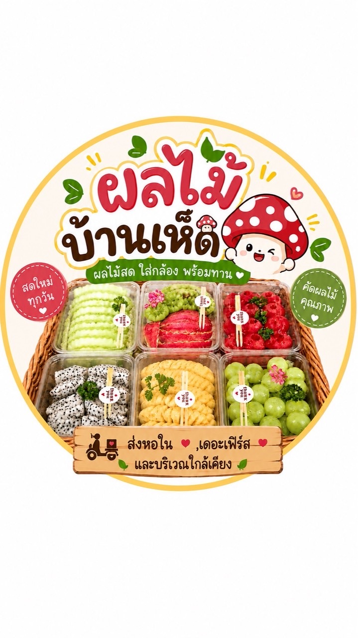 ผลไม้บ้านเห็ด🍄