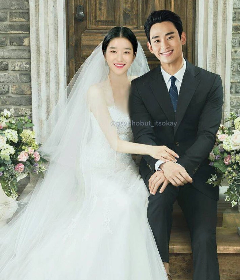 《雖然是精神病但沒關係》網友神P圖1：鋼太&文英結婚照