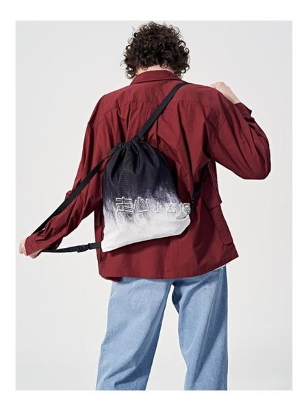 束口包 FREEIN原創設計抽繩背包簡約便攜束口包運動旅行拉繩包男女I『獨家』流行館