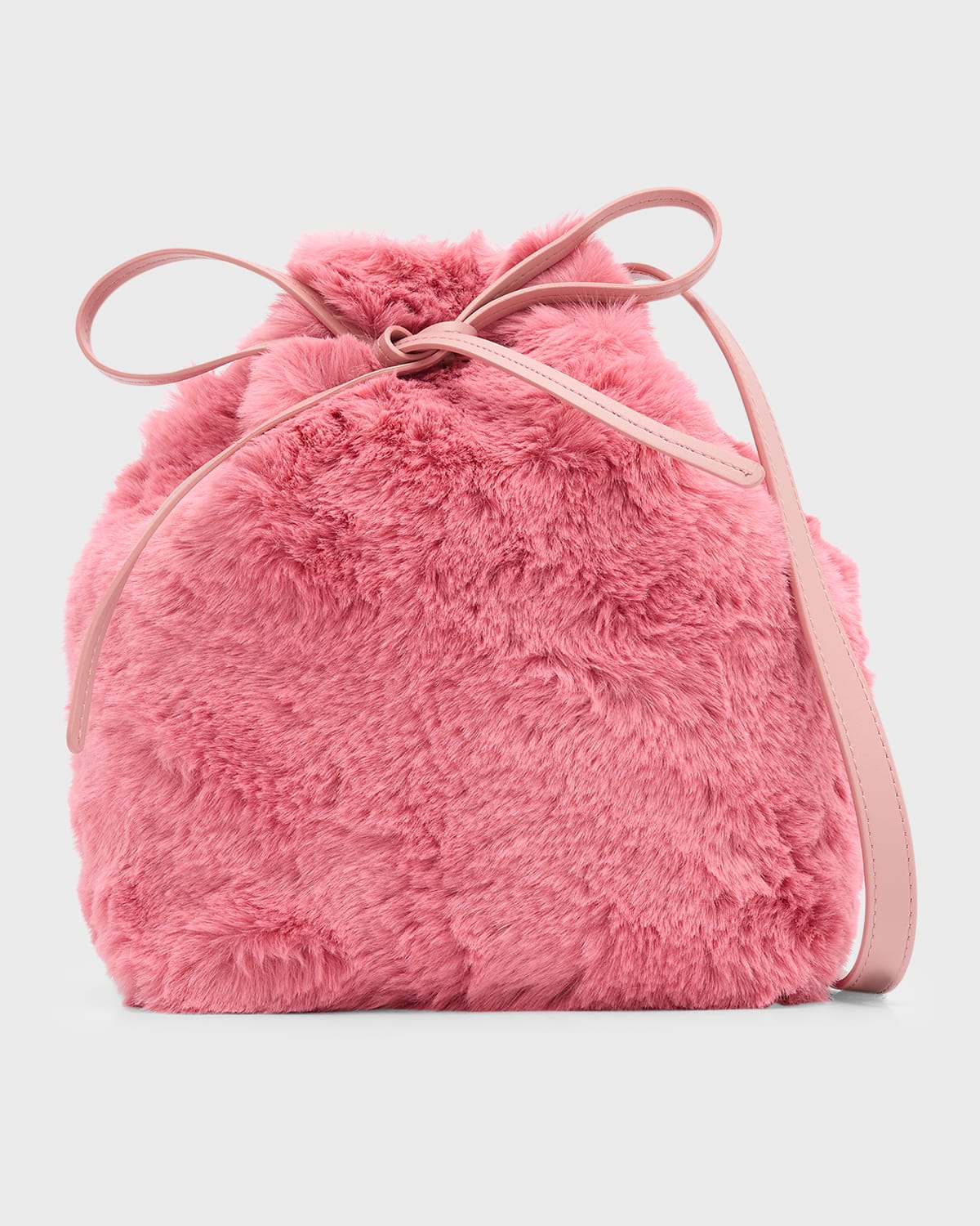Vegan Apple Leather & Faux Fur Bucket Bag