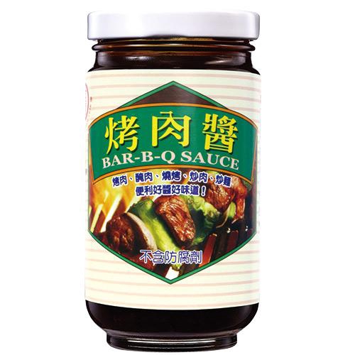 ◆ 採用獨特之金蘭純釀造醬汁，獨家的即用式 烤肉醬 ◆ 除省去傳統烤肉前之繁瑣備料外，更因具有獨特之金蘭烤肉配方 ◆ 使您的烤肉活動更輕鬆、更大飽口福 商品名稱 : 金蘭烤肉醬240g 品牌 : 金蘭