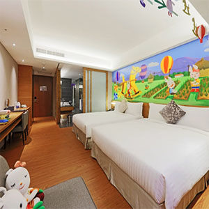 【宜蘭】悅川酒店 - 彩繪親子家庭房 (2大2小) 住宿含四份早餐