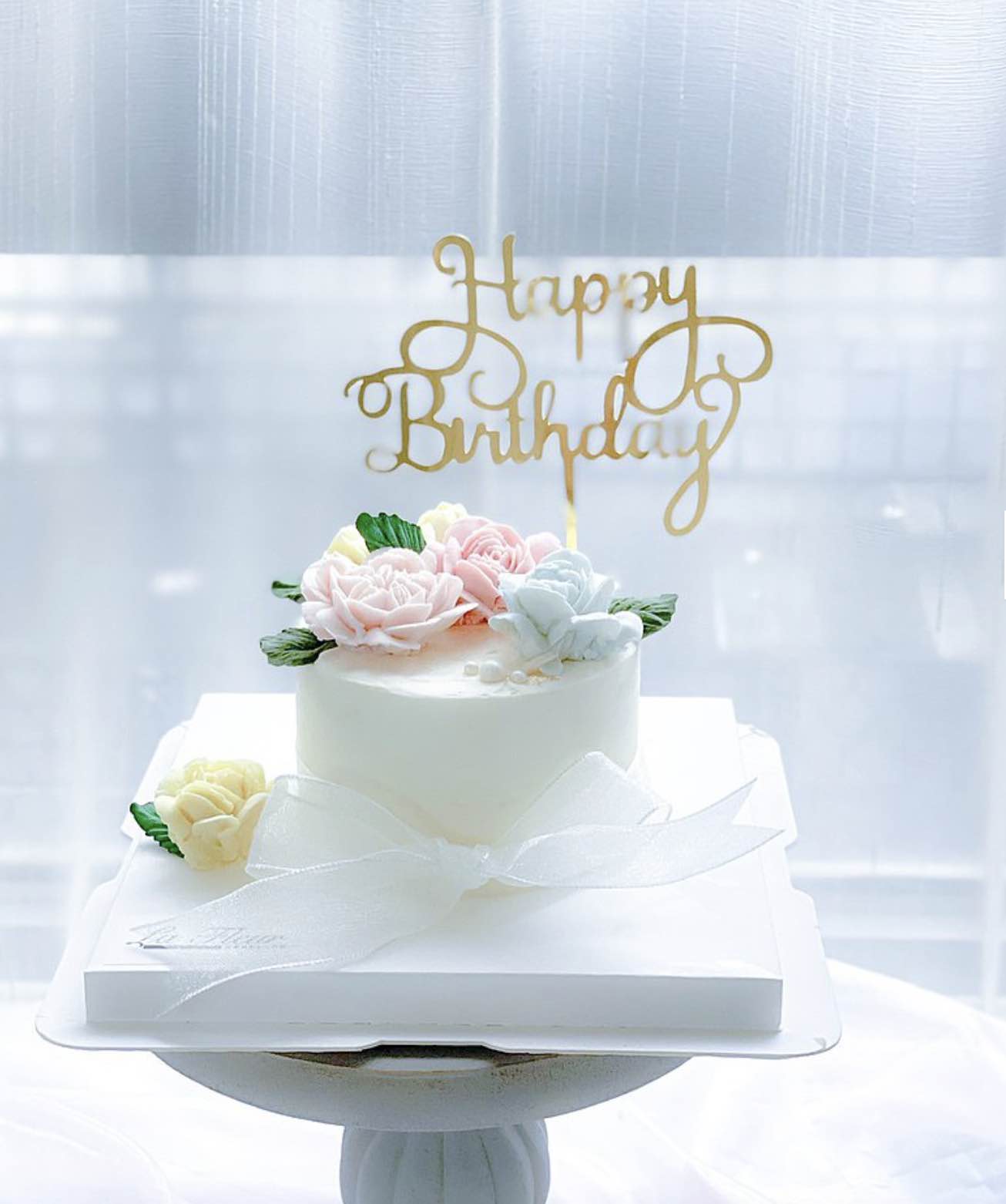 La Fleur Cake 拉斐爾甜點工作室【網美生日蛋糕】粉色公主-韓國最夯裱花輕乳酪蜂蜜