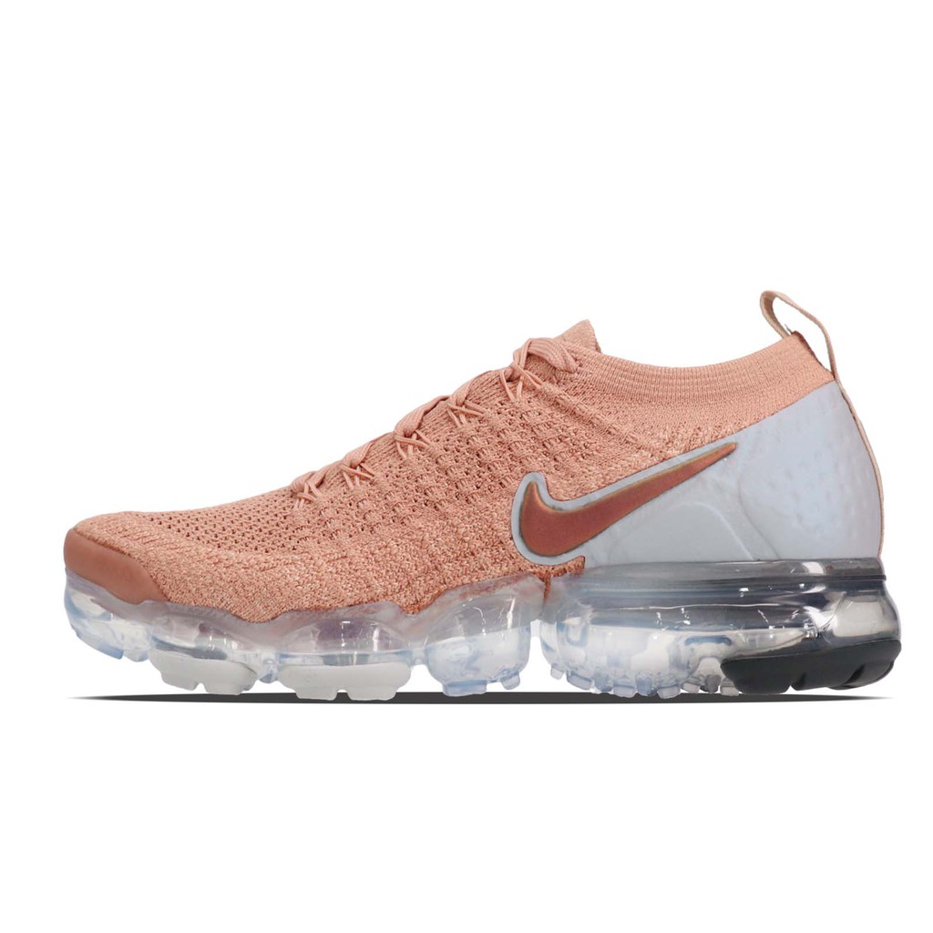 Nike VaporMax Flyknit 粉紅 咖啡 編織 大氣墊 運動鞋 女鞋 942843-602 【ACS】