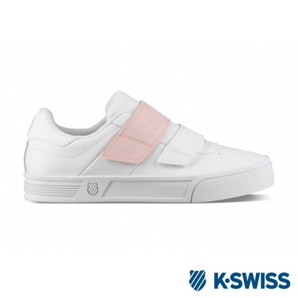 【K-SWISS】Court Lite Velcro休閒運動鞋-女-白/粉紅(96316-172)