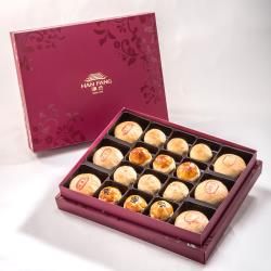 現+預-【金饌】綜合18入禮盒(2盒)★綠豆椪*3+純綠豆椪*3+蛋黃酥*3+漢坊金沙小月*3+沖繩黑糖蛋黃酥*3+綠豆小月餅*3