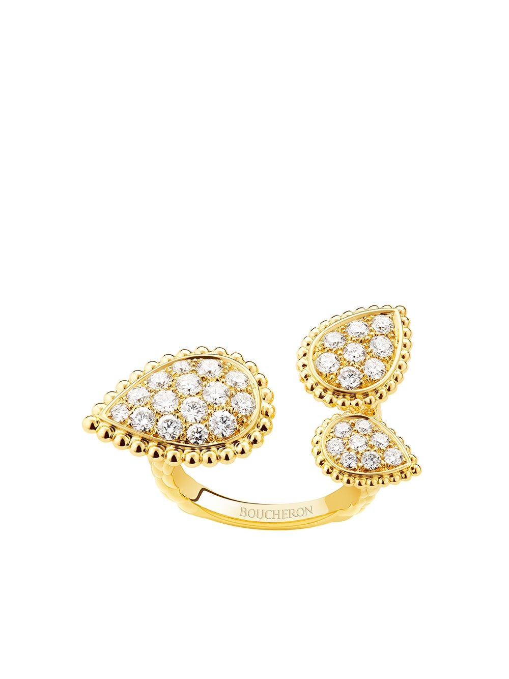 Boucheron - 18kt yellow gold Serpent Bohème diamond ring - unisex - 18kt Gold/Diamond - 57