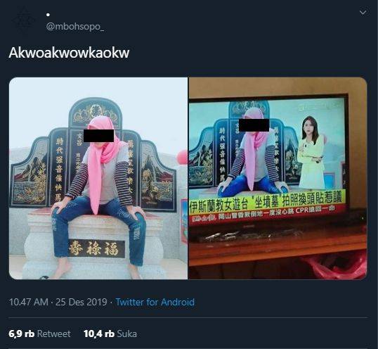 Viral Gadis Indonesia Duduki Kuburan Cina