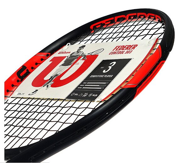 [陽光樂活=] WILSON 網球拍 Federer Control 103 全碳網球拍 (穿線+拍袋+ 竹炭運動襪一雙) - WRT5768002