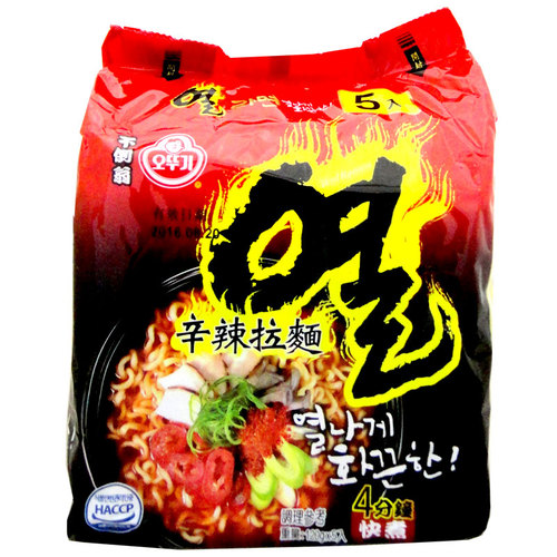 韓國【不倒翁 OTTOGI】辛辣拉麵 (120g*5入)*16袋