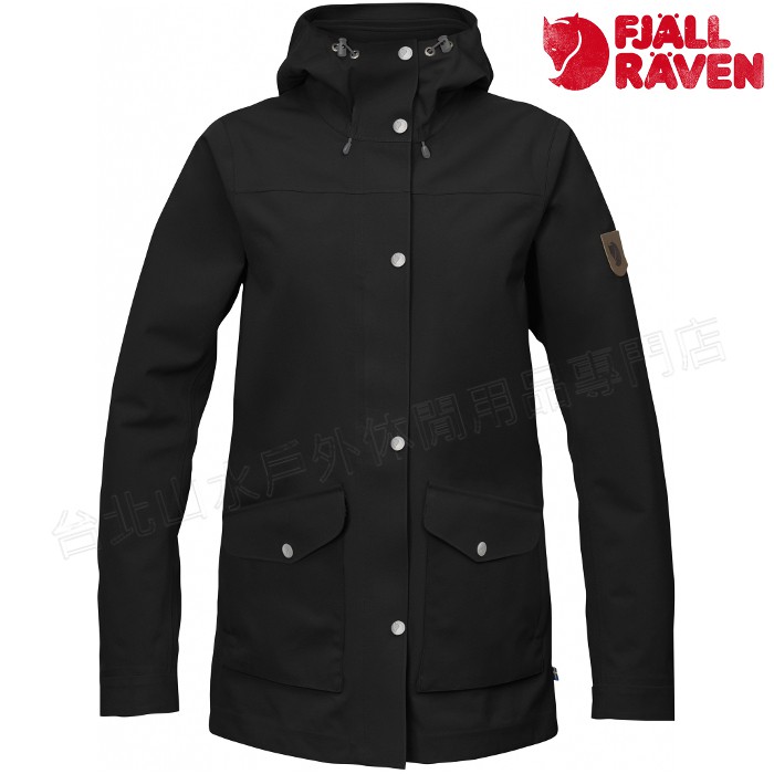 Fjallraven 瑞典北極狐 防水夾克/風雨衣/防水透氣外套 G Eco-Shell 89987 女款 550 黑色