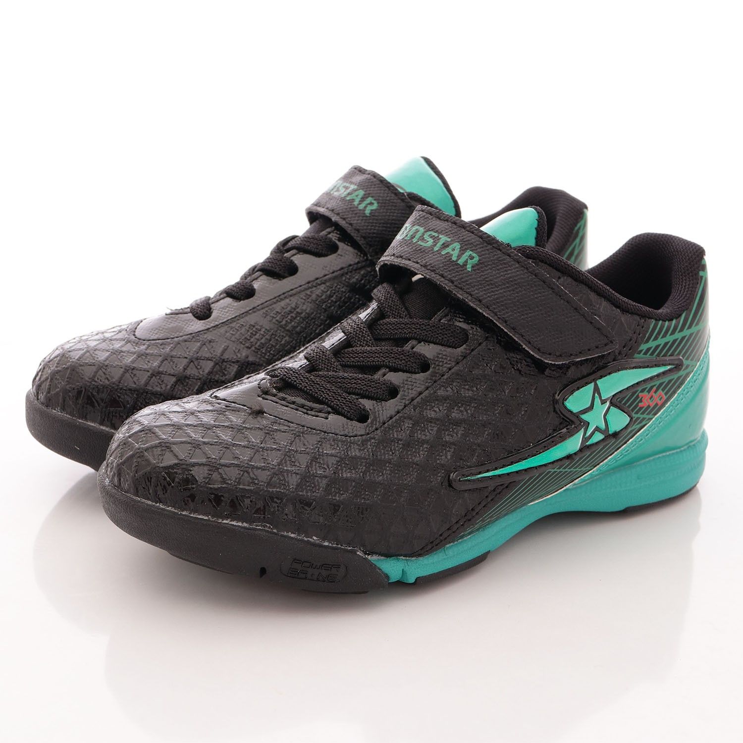 MoonStar日本月星 - 競速機能童鞋-足球運動系雙色款(中大童)-黑綠