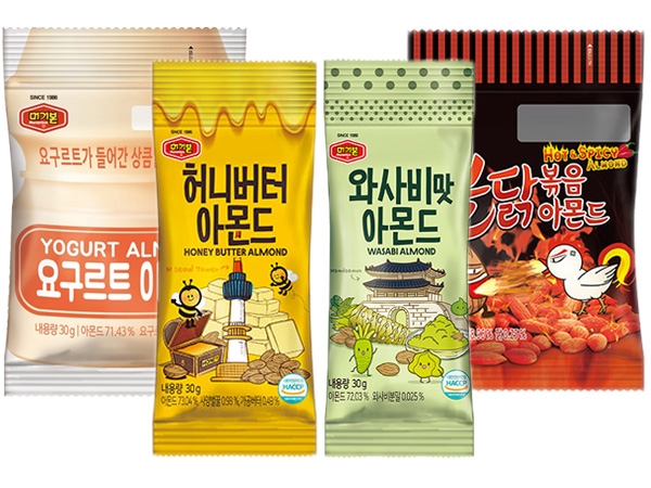 韓國 Murgerbon~養樂多風味／蜂蜜奶油風味／芥末風味／辣雞風味 杏仁果(30g) 款式可選【D300418】，還有更多的日韓美妝、海外保養品、零食都在小三美日，現在購買立即出貨給您。