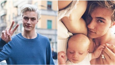 不經不覺半歲了！Lucky Blue Smith 的小女兒完美遺傳了他的藍寶石眼睛！