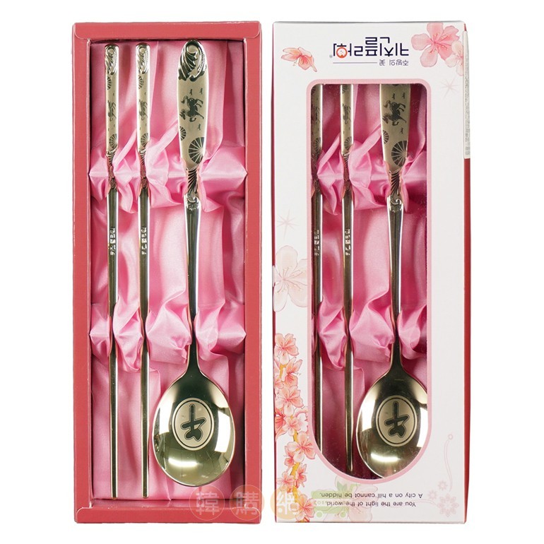 韓國kitchenflower (南陽廚房花)餐具知名品牌 韓國製造進口316不鏽鋼(18-10)等級 以濺射技術形成緻密鋯金膜(俗稱鈦)耐高溫耐磨高硬度 適合祝賀送禮耐用環保好攜帶 品名韓國kitc