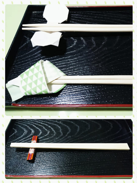 日本的餐桌禮儀 擺放筷子的方式