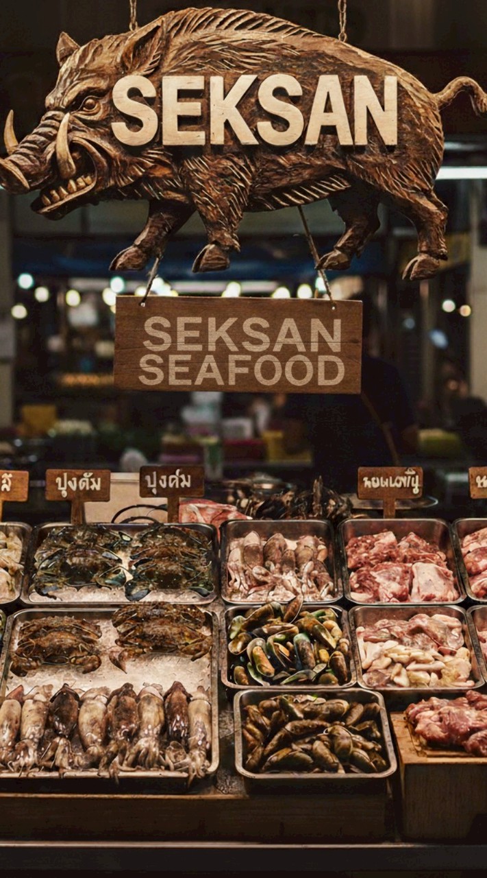🦀เสกสรร จำหน่ายอาหารทะเลสดทุกชนิด🔥 🐗หมูป่า ราคาส่ง🦞🦑🐙