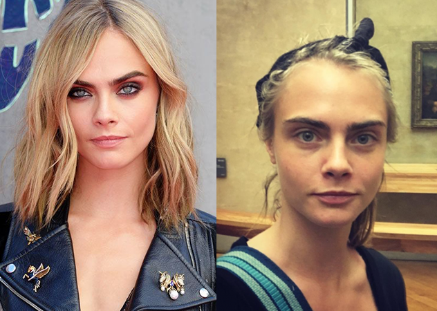 歐美名人妝前妝後