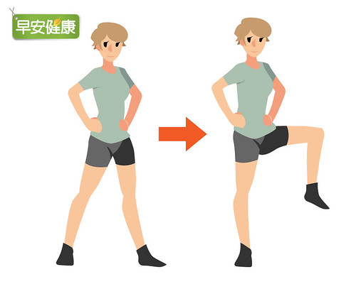 站立側抬腿打造翹臀