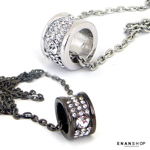 惡南宅急店3406a羅志祥簍空滾輪5mm主鑽水鑽項鍊水鑽情侶對鍊日韓系情人節聖誕節交換禮物單條價(2色) 現貨熱賣款 x 獨家單品 x 送禮推薦