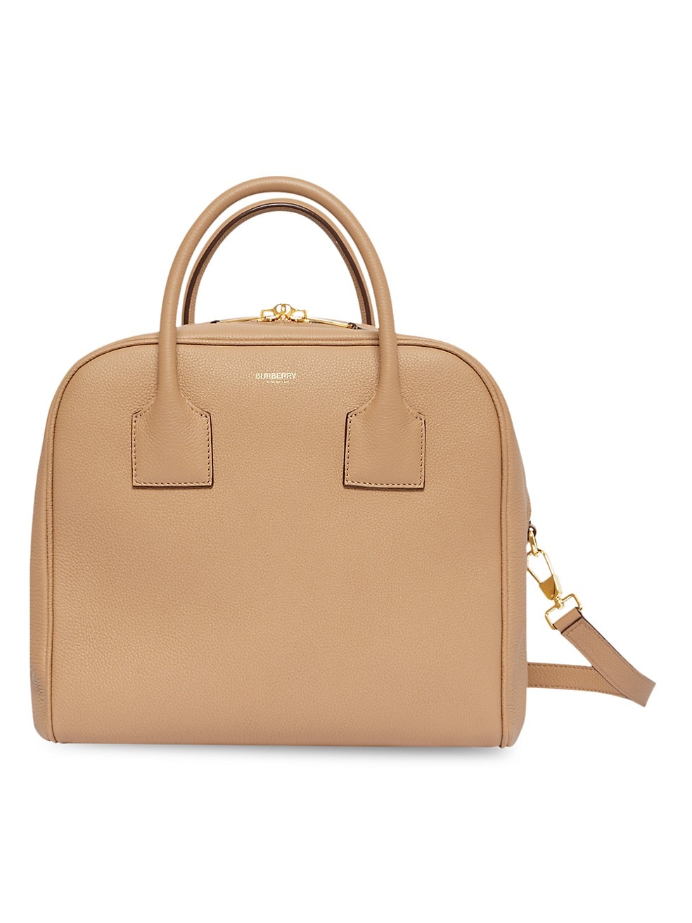 Burberry Small Cube Leather Bowling Bag