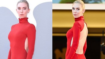 「白寡婦」回來了 ！Vanessa Kirby 美艷現身威尼斯影展，美豔性感紅裙秒殺全場！