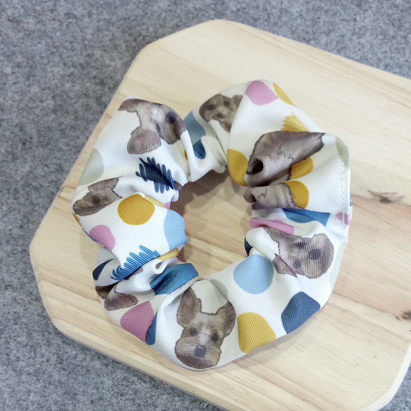 狗狗圖案髮圈，獨一無二，純手工車縫