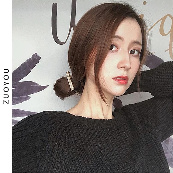 髮夾珍珠一字夾髮飾晚禮服頭飾日系優雅