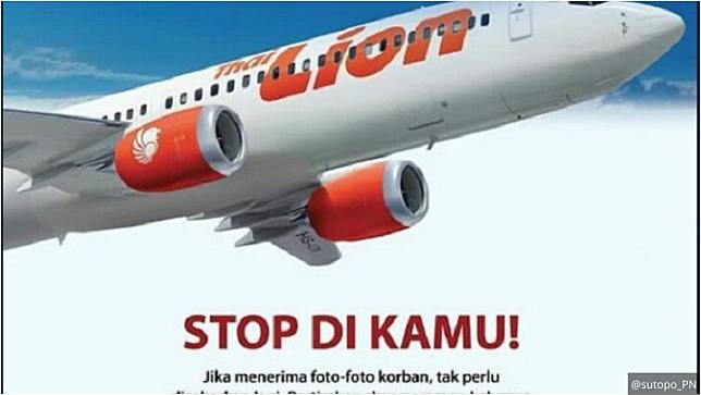 Foto ajakan kepada para netizen (warganet) untuk tidak menyebarkan hoax maupun foto-foto yang bisa menambah trauma keluarga korban jatuhnya pesawat Lion Air JT-610 Jakarta-Pangkal Pinang.    Artikel ini telah tayang di Wartakotalive dengan judul Suami Tasya Kamila Ceritakan Detik-Detik Saat Penumpang Lion Air JT610 Diminta Boarding, http://wartakota.tribunnews.com/2018/10/30/suami-tasya-kamila-ceritakan-detik-detik-saat-penumpang-lion-air-jt610-diminta-boarding?page=3.  Editor: Theo Yonathan Simon Laturiuw