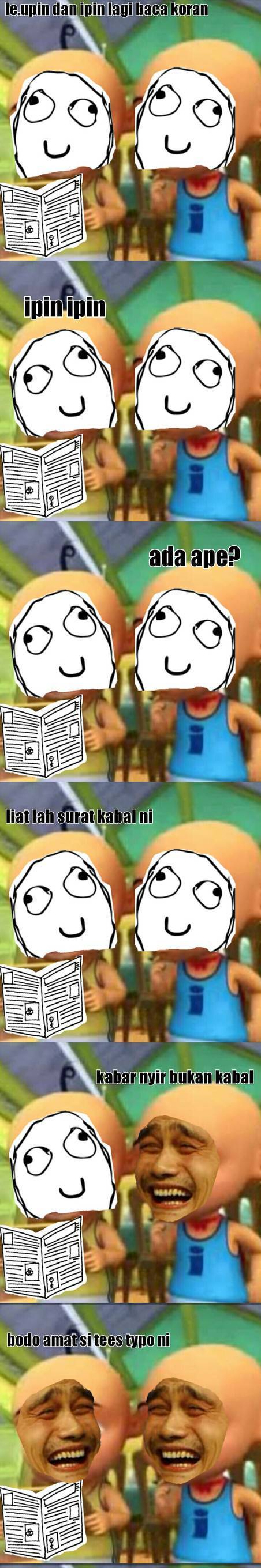 10 Meme Upin Ipin Ngelantur Abis