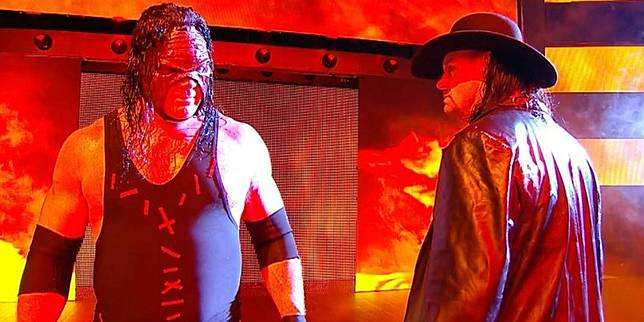 The Brothers of Destruction, Kane (kiri) dan The Undertaker (kanan).