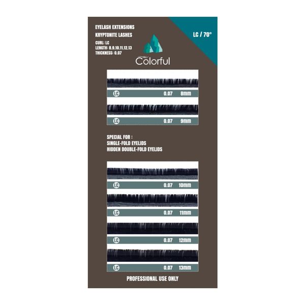 剋星LC型睫毛（70°）（拋拋眼/單眼皮/內雙剋星） 植睫材料 / 美睫材料 / 嫁接睫毛 / 假睫毛