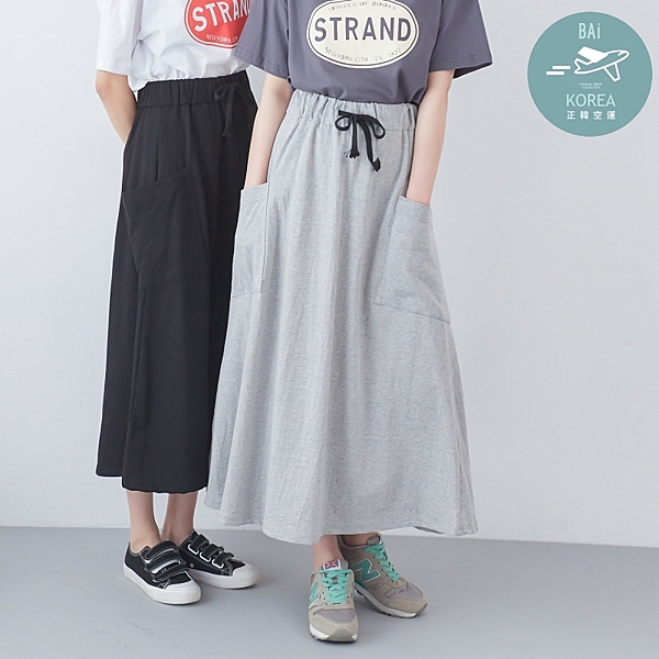 VOL011 兩側斜口袋造型設計 休閒款的衛衣棉質料 黑、淺灰色搭配出率性風格