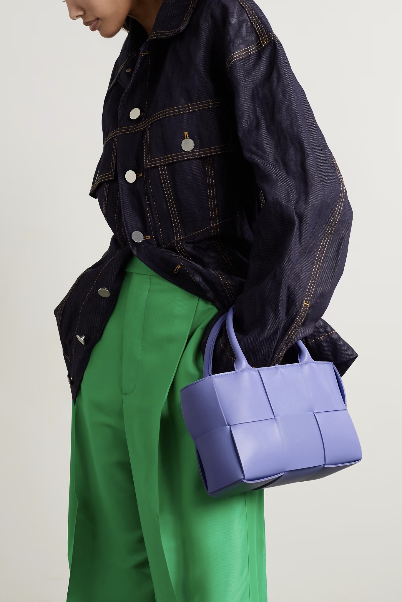 BOTTEGA VENETA Arco mini intrecciato leather tote