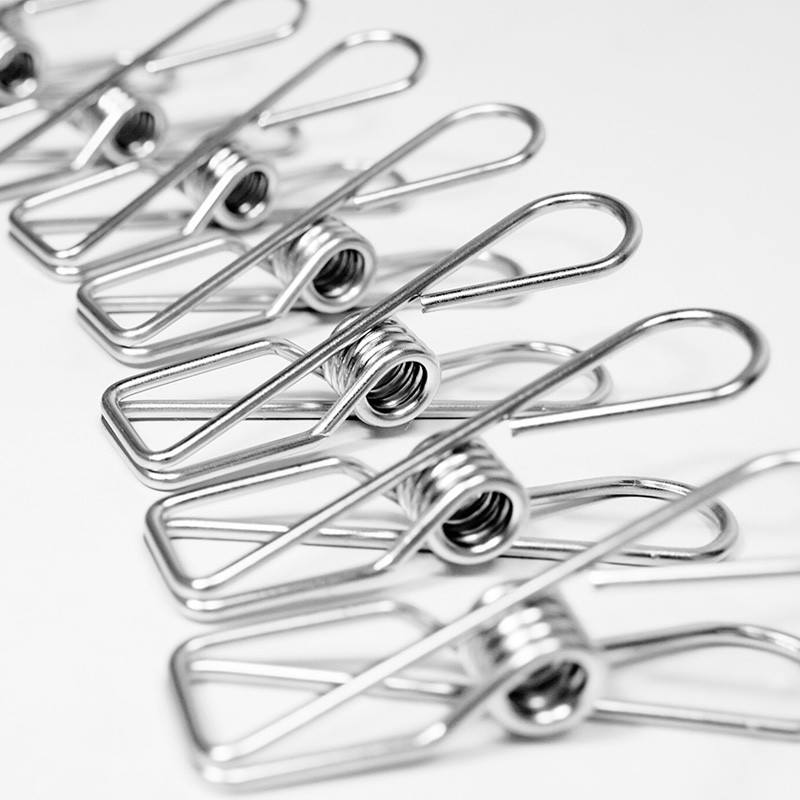 #洗衣夾 #曬衣夾 #衣夾 #不鏽鋼衣夾 #不銹鋼衣夾 #304衣夾 #文件夾 #memo夾 #明信片夾-304不鏽鋼+多重電解，晶亮又抗鏽-100%台灣製造，加厚不變形更耐用-一體成形無接縫，夾力強