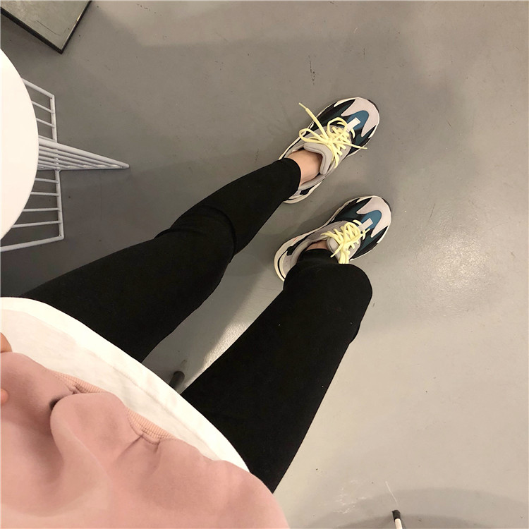 打底褲女加絨加厚外穿長褲秋冬韓版拼接假兩件彈力修身顯瘦緊身褲