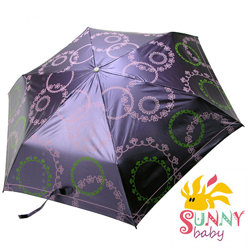 【Sunnybaby生活館】抗UV三收一變色傘-幸福花園-風鈴小王子(紫色)