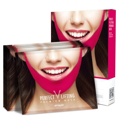 韓國 【AVAJAR】 PERFECT V LIFTING PREMIUM MASK 完美V面膜 V臉面膜 Ｖ臉神器 小臉面膜 (5片入/盒) 嘟可小舖