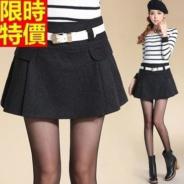 毛呢短裙-冬季嚴選純色簡約時尚迷你裙3色66i25【巴黎精品】