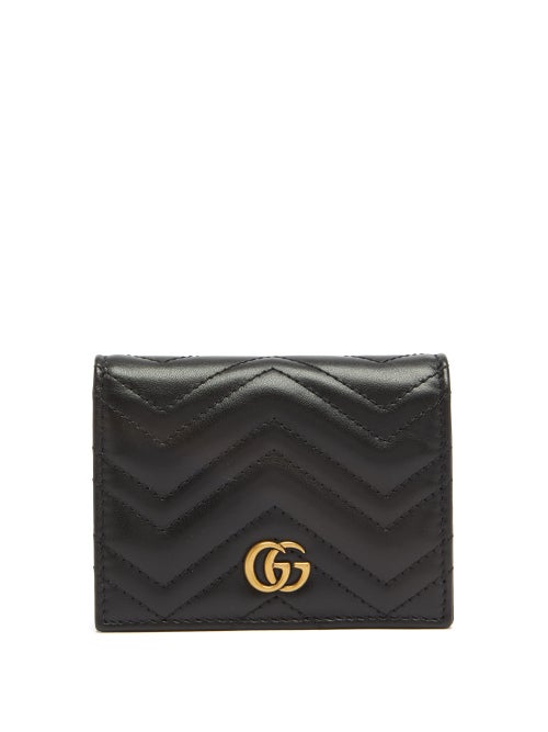 Gucci - GG Marmont Quilted-leather Wallet - Womens - Black