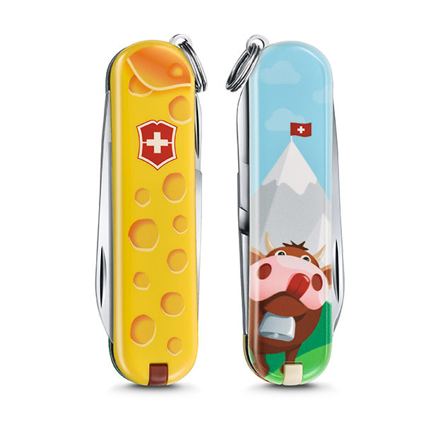VICTORINOX 瑞士維氏限量迷你7用印花瑞士刀-阿爾卑斯山乳酪