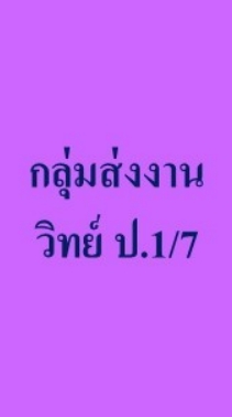 กลุ่มส่งงาน  วิทย์  ป.1/7