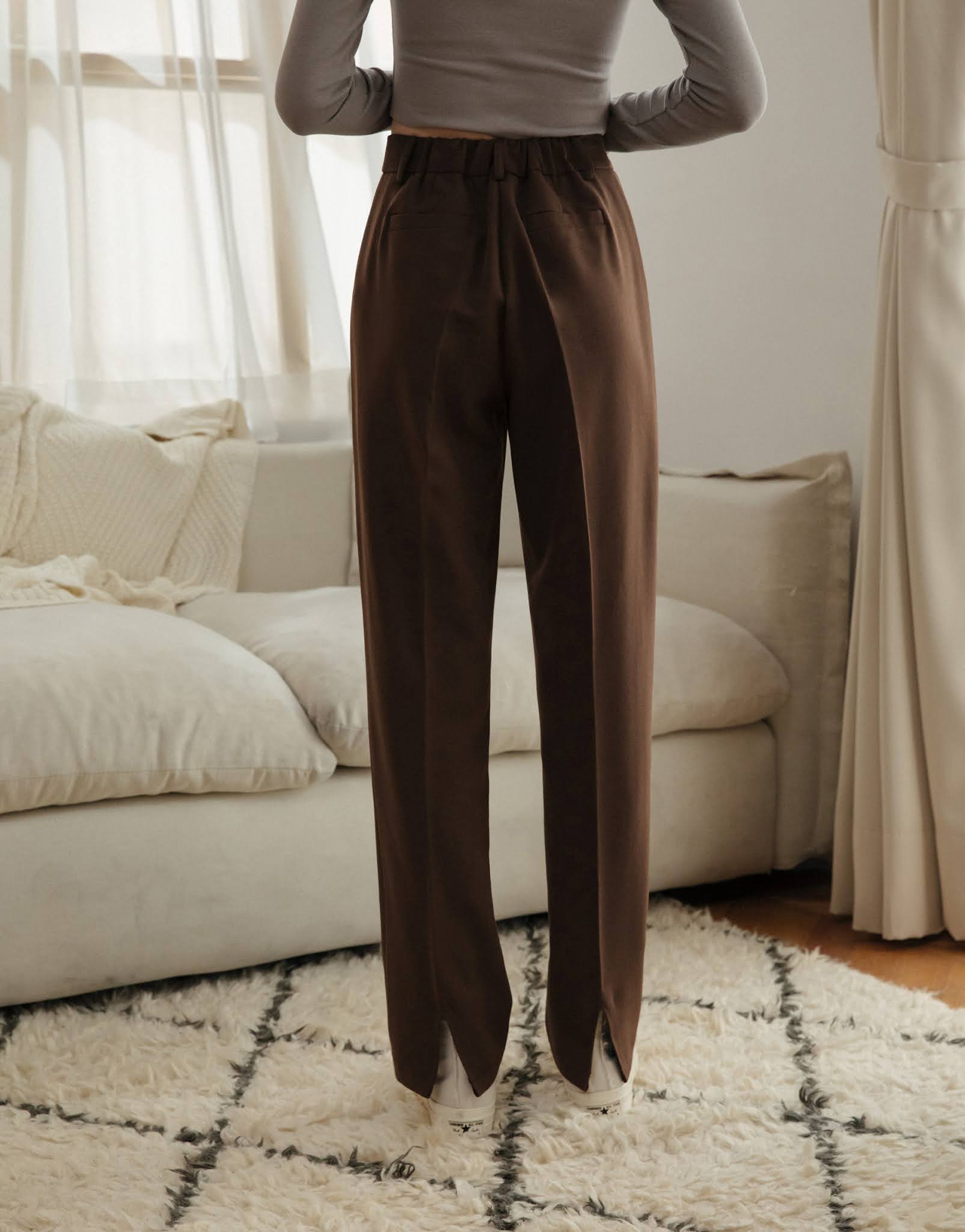 PAZZO A'a 完美比例顯瘦後開岔西裝褲