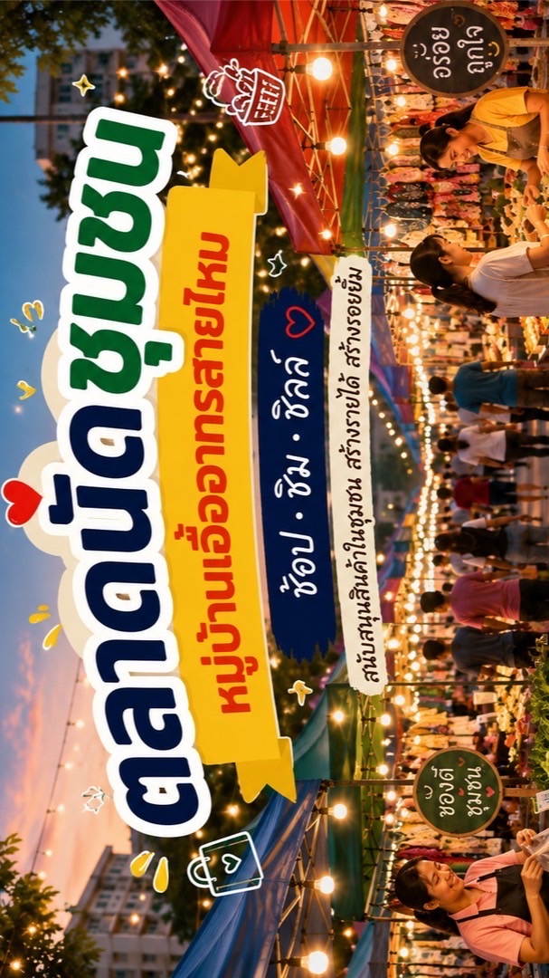 ตลาดนัดชุมชน หมู่บ้านเอื้ออาทรสายไหม