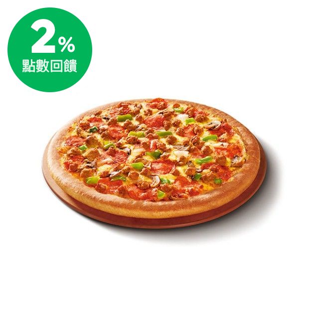 商品內容 九吋鬆厚比薩1個(限定NT$390元(含)以下口味)(不可加價更換比薩口味) 使用說明 ●本券可於全台Pizza Hut門市使用(不含南港餐廳店、基隆餐廳店、高雄夢時代餐廳店)，限外帶使用，