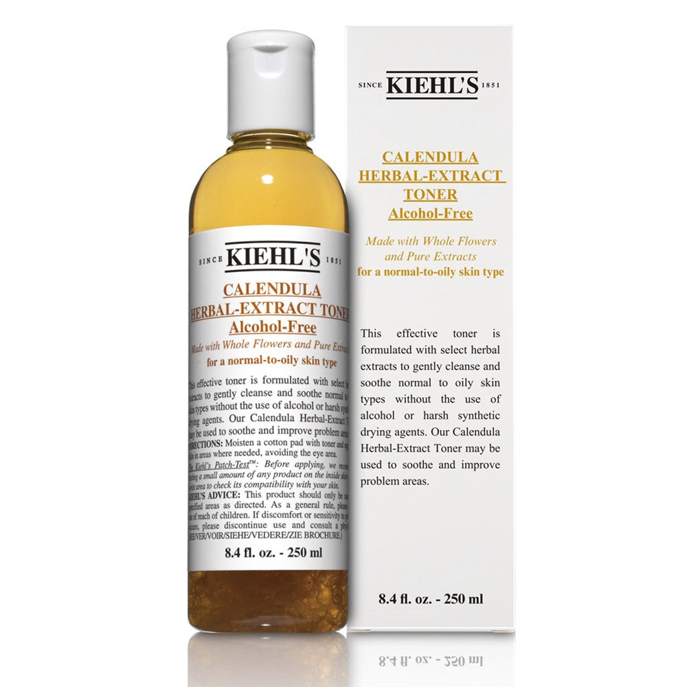 KIEHL'S 契爾氏 金盞花植物精華化妝水 250ML(一般版)/500ML(限量加大、國際航空版) Kiehl's Calendula Herbal Extract Toner 2款任選 日韓小潼 【購物滿199，全家取貨免運】