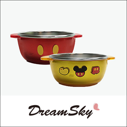 韓國 Disney 迪士尼 米奇 兒童 卡通 不鏽鋼碗 無蓋 米老鼠 290ml Dreamsky